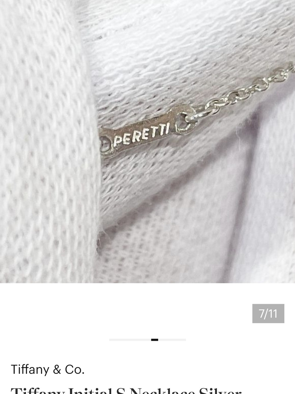 Authentic Tiffany & Co. x Elsa Peretti Large "S" Initial Retired Necklace 925 - Picture 11 of 11